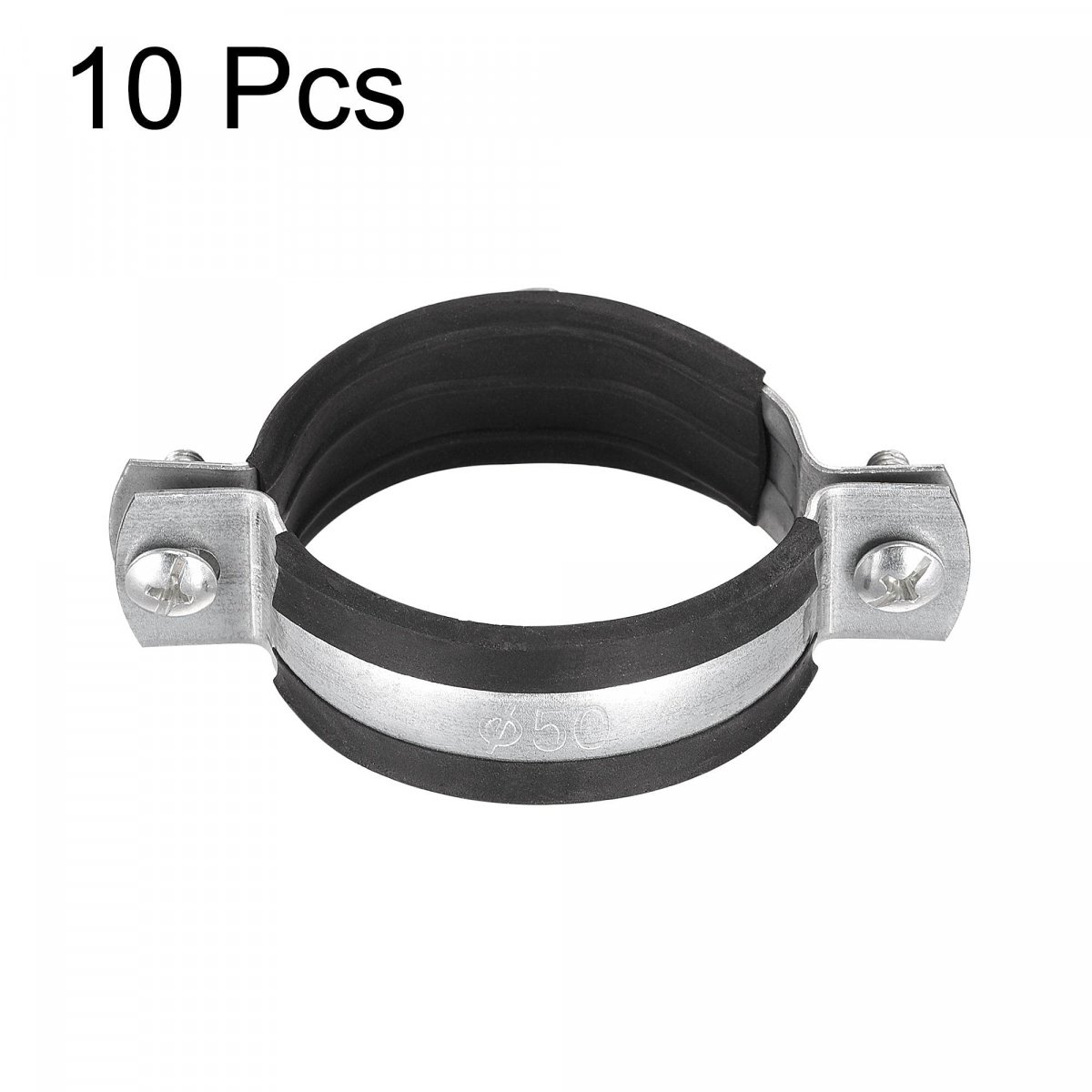Adjustable Pipe Bracket Clamp 2 50mm Wall Ceiling Mount Iron Strap Support 10pcs