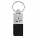 Au-tomotive Gold Duo Rectangular Leather Key Chain For Lincoln Mkx Black
