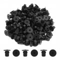 Uxcell 100pcs Universal Black 10 X 10mm Square Hole Dia Plastic Rivet Clip For Vehicles