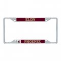 Elon University Phoenix Metal License Plate Frame For Front Or Back Of Car Officially Licensed Mascot 