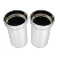 Wflnhb 20 X 33mm Push-on Chrome Nuts With Flange 3-3 8 Tall Replacement For Semi-trailers Trucks