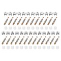 25set Furniture Connectors Kit 15x11 5mm Cam Lock Fitting With M6x40mm Dowel Fasteners 3-in-1 Fixing Screws Set For Splicing 