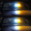 Sidaqi 24 Led 9 5 Amber White Traffic Advisor Strobe Lights Bar With 18 Flash Patterns Law Enforcement Emergency Hazard Warning