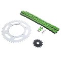 Chain And Sprocket Kit For Kawasaki Klx400 2003 Green O Ring 14 Tooth Front 47 Rear Steel Sprockets 112l