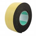 Uxcell 3meter 60mm X 5mm Single-side Adhesive Shockproof Sponge Foam Tape For Door Window Yellow Black