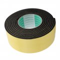 Uxcell 3meter 60mm X 5mm Single-side Adhesive Shockproof Sponge Foam Tape For Door Window Yellow Black
