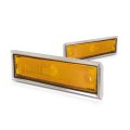 Front Side Marker Lights For Gmc Jimmy 1990 1991 Driver And Passenger Pair With Chrome Trim Replacement Gm2551107 Gm2550115 