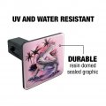 Smiling Tropical Alligator Palm Trees Tow Trailer Hitch Cover Plug Insert