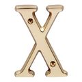 House Numbers Bright Solid Brass 4 Letter X 