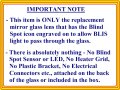 Blind Spot Mirror Glass With Full Size Adhesive For 2020-2025 Hyundai Palisade Driver Side View Left Lh