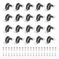 20pcs 10mm 3 8 Cable Clamp 2 Hole 304 Stainless Steel Rubber Coated Cushion Insulated Clamps U Holder Pipe Strap With 