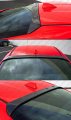 Real Carbon Fiber V Style Shark Fin Rear Window Windshield Roof Spoiler Compatible For 2022-2024 Toyota Gr 86 Subaru Brz