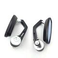 Hk Moto Black Silver 2x Adjustable Heavy Duty Street Bike Bar End Mirrors 7 8 For Bmw Suzuki Yamaha Honda Kawasaki Buell Ducati
