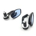 Hk Moto Black Silver 2x Adjustable Heavy Duty Street Bike Bar End Mirrors 7 8 For Bmw Suzuki Yamaha Honda Kawasaki Buell Ducati
