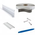 Recpro Rv Rain Gutter Trim Black Or White Color Options Pieces 92 Length Aluminum  Kit 15 Feet 