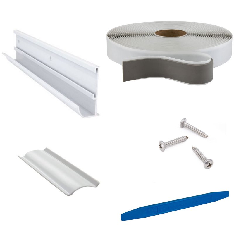 Recpro Rv Rain Gutter Trim Black Or White Color Options Pieces 92 Length Aluminum  Kit 15 Feet
