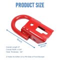 Jdmspeed New Towing Hook Red Front Pair Fl3z17n808a Fl37-17n808-a Replacement For Ford F-150 2015 2016 2017 2018 2019