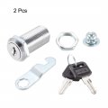 Uxcell Tumbler Cam Lock 1-3 8 Cylinder Long Cabinet Locks With No 1 Fits On 1-1 Max Thick Panel Keyed Different 2pcs