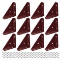 Uxcell 12pcs Angle Corner Brackets 65x19x65mm Cold Rolled Steel Braces Joining Support With Screws For Desk Bed Edge Brown