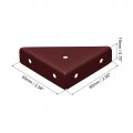 Uxcell 12pcs Angle Corner Brackets 65x19x65mm Cold Rolled Steel Braces Joining Support With Screws For Desk Bed Edge Brown