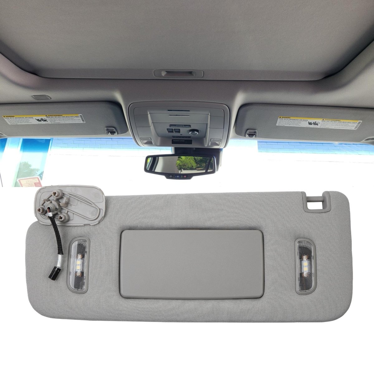 Dasbecan Left Driver Side Sun Visor For 2015-2019 Cadillac Escalade Chevrolet Silverado Suburban Tahoe Gmc Sierra Yukon