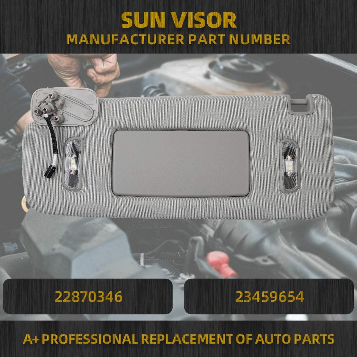 Dasbecan Left Driver Side Sun Visor For 2015-2019 Cadillac Escalade Chevrolet Silverado Suburban Tahoe Gmc Sierra Yukon
