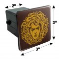 Medusa Gorgon Head Covered In Snakes Tow Trailer Hitch Cover Plug Insert