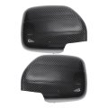 Pair Car Rear View Driver Passenger Side Mirror Cover Cap Overlay Black Carbon Fiber For Lexus Lx470 1998-2007 Toyota Land 