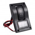 Rocker Switch Toggle Qiilu 12v Dc Marine Boat Voltmeter Led Dual Battery Test Panel On-off-on