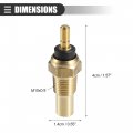Motoforti Engine Coolant Temperature Sensor Water Temp Sender For Honda Accord 1982-1984 Metal No 37750pc1004 Gold Tone