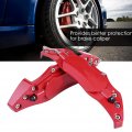 Qiilu 2pcs Caliper Covers Rear Brake Guard Protector Cover Universal For Wheel Hub 16in-17in Medium