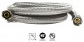 Hqrp 2-pack Universal Premium Stainless Steel Dishwasher Fill Hose With 3 8 Comp Connection And 90 Degree Mip Elbow Or 3 4