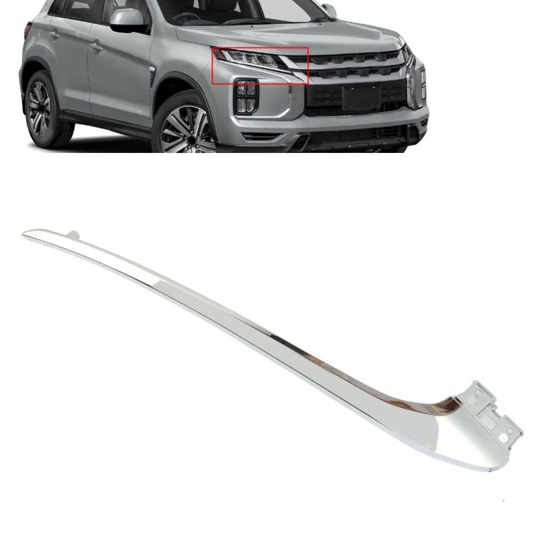 Mitsubishi Outlander Sport Rvr 2020-2022 Front Bumper Molding Cover Trim Upper Chrome Right 6407a420