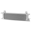 Auto Dynasty Universal Automotive Silver Aluminum 10-row Engine Transmission Oil Cooler 