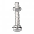 Uxcell M8 X 40mm Hex Head Screws Bolts Nuts Flat Lock Washers Kits 304 Stainless Steel Fully Thread Hexagon 6 Sets