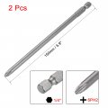 Uxcell 2 Pcs 6mm Ph2 Magnetic Phillips Screwdriver Bits 1 4 Inch Hex Shank 5 9-inch Length S2 Power Tool