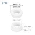 2pcs Rubber Grommets 1-3 8 35mm Drill Hole 1 25mm Id Top Hat Grommet White Silicone Plug Gasket For Wiring Automotive