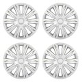 4pcs 17 In Full Hub Caps Silver Rim Wheel Skin Cover With Adjustable Retention System For Toyota Ford Honda Nissan Chevrolet 