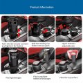 Car Cup Holder 2 In 1 Expander Adapter Dual Mount Extender Organizer 360 Degree Rotating Adjustable Base Water Drink Coffee