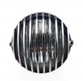 Taswk 5 Motorcycle Headlight Grill Prison Chopper Bobber Head Lamp Chrome 