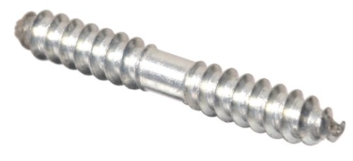 Zinc Plated Carbon Steel Double End Dowel Screws 5 16 In X 4 12 Pack For Furniture Legs And Wood Joinery
