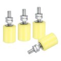 4pcs Slide Gate Guide Roller 1-5 8 Nylon Rollers Support Assembly Universal Rolling Guider For Sliding Door Yellow 