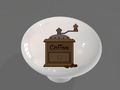 Old Fashioned Coffee Grinder High Gloss Ceramic Drawer Knob 