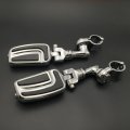 Smt-chrome Short Angled Adjustable Peg Mounting Kit With Airflow Foot Compatible Goldwing Vtx1300 Shadow Valkyrie Triumph 1