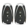 Ocpty 2x Uncut Keyless Entry Remote Control Key Fob Transmitter Replacement For 16-17 Chevy Camaro Malibu Adp12512901s