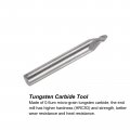 Uxcell Tapered Ball Nose End Mill Uncoated Solid Carbide 2 Flute Spiral Milling Cutter 1mm Radius 2mm Diameter 6mm Shank 45mm