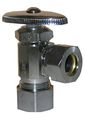 Larsen Supply 06-7283 Chrome Angle Valve 5 8 In Od Compressionlet X 7 16 Or 1 2 In Slip Joint Outlet Brass Stop 