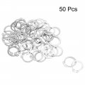 Uxcell 19 5mm External Circlips C-clip Retaining Shaft Snap Rings 304 Stainless Steel 50pcs