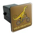 Velo Ciraptor Velociraptor Biking Funny Humor Tow Trailer Hitch Cover Plug Insert For 2 In Receivers Black Abs Plastic
