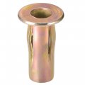 Uxcell Multi-grip Rivet-nut M8 Pre-bulbed Shank Carbon Steel Color-zinc-plated Flat Head Threaded Insert Nut 25pcs